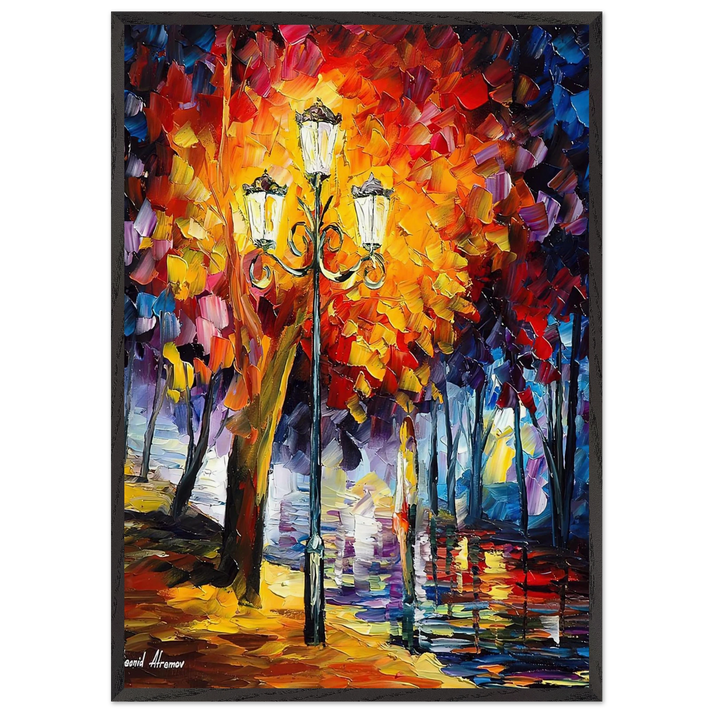 Leonid Afremov N17 - Leonid Afremov 70x100 cm / 28x40 inches Framed Art Print – Black Wooden Frame