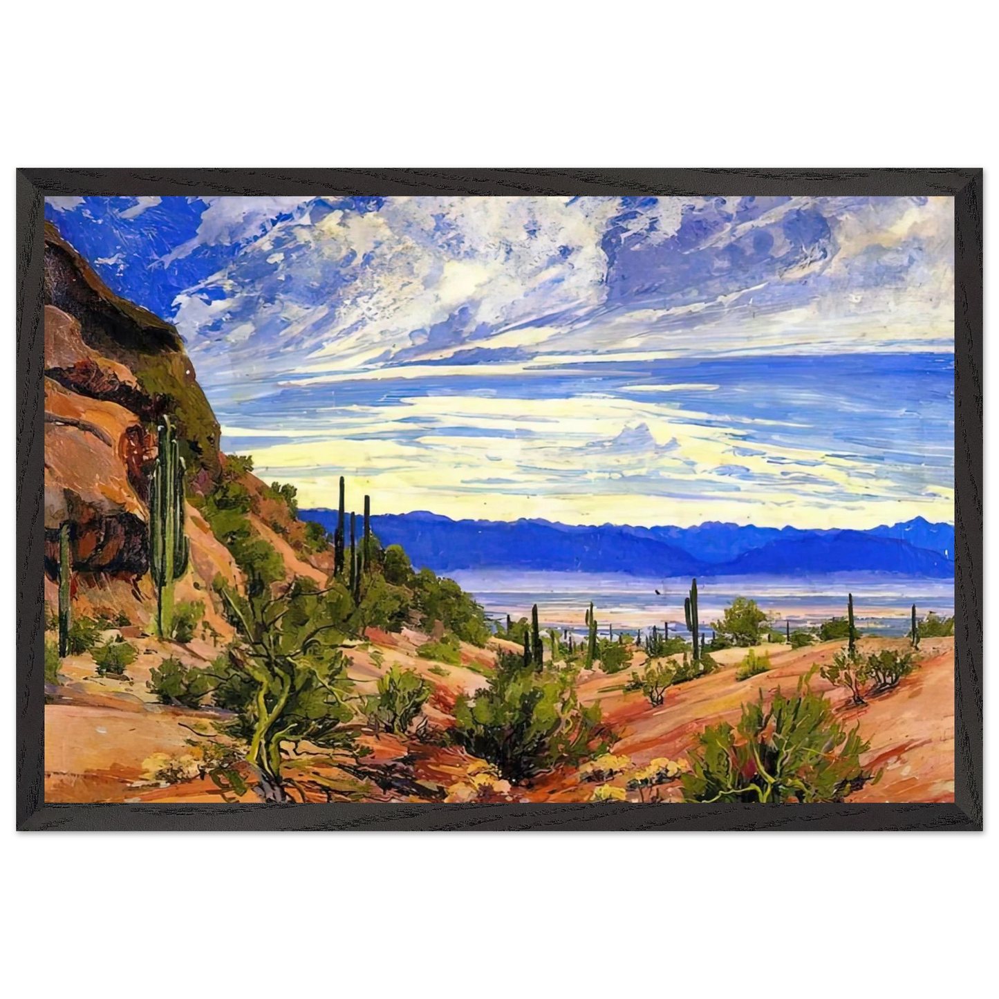 Maynard Dixon - WASHOE WICKIUP 1919 Wall art - A3 (29.7 x 42  cm) - Premium Wooden Framed Poster With Fine Art Paper - Black frame