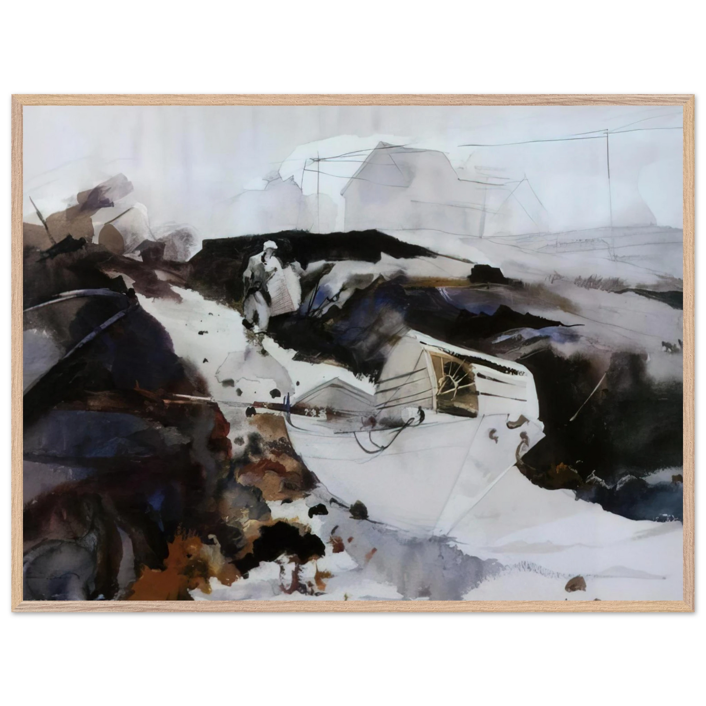 Andrew Wyeth - THE WHITE DORY 1941 Wall Art - 30x40 cm / 12x16 inches - Fine Art Poster - -
