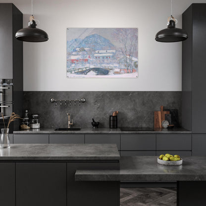 Norway, Sandviken Village in the Snow - claude monet Acrylic Print - 70x100 cm / 28x40″ inches