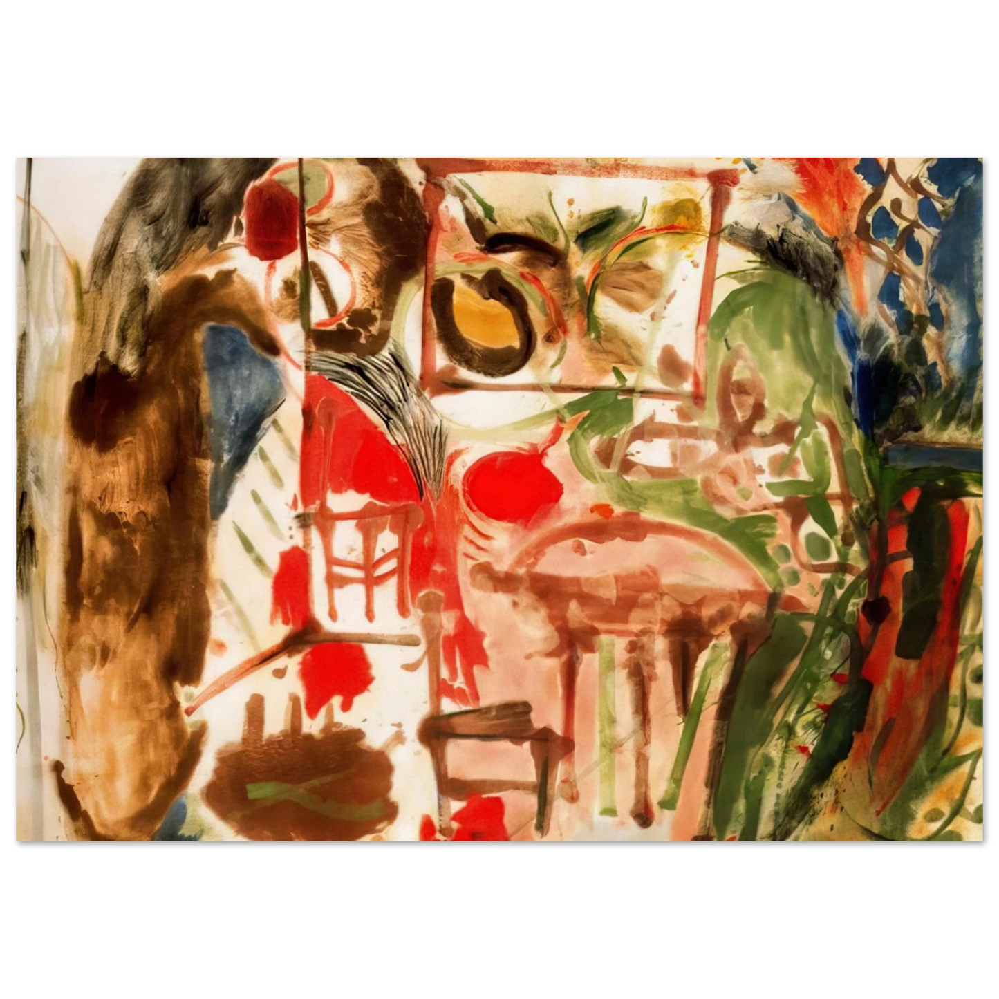 Helen Frankenthaler - Interior - 1957 Wall art - 40x50 cm / 16x20 inches - Fine Art Poster - -
