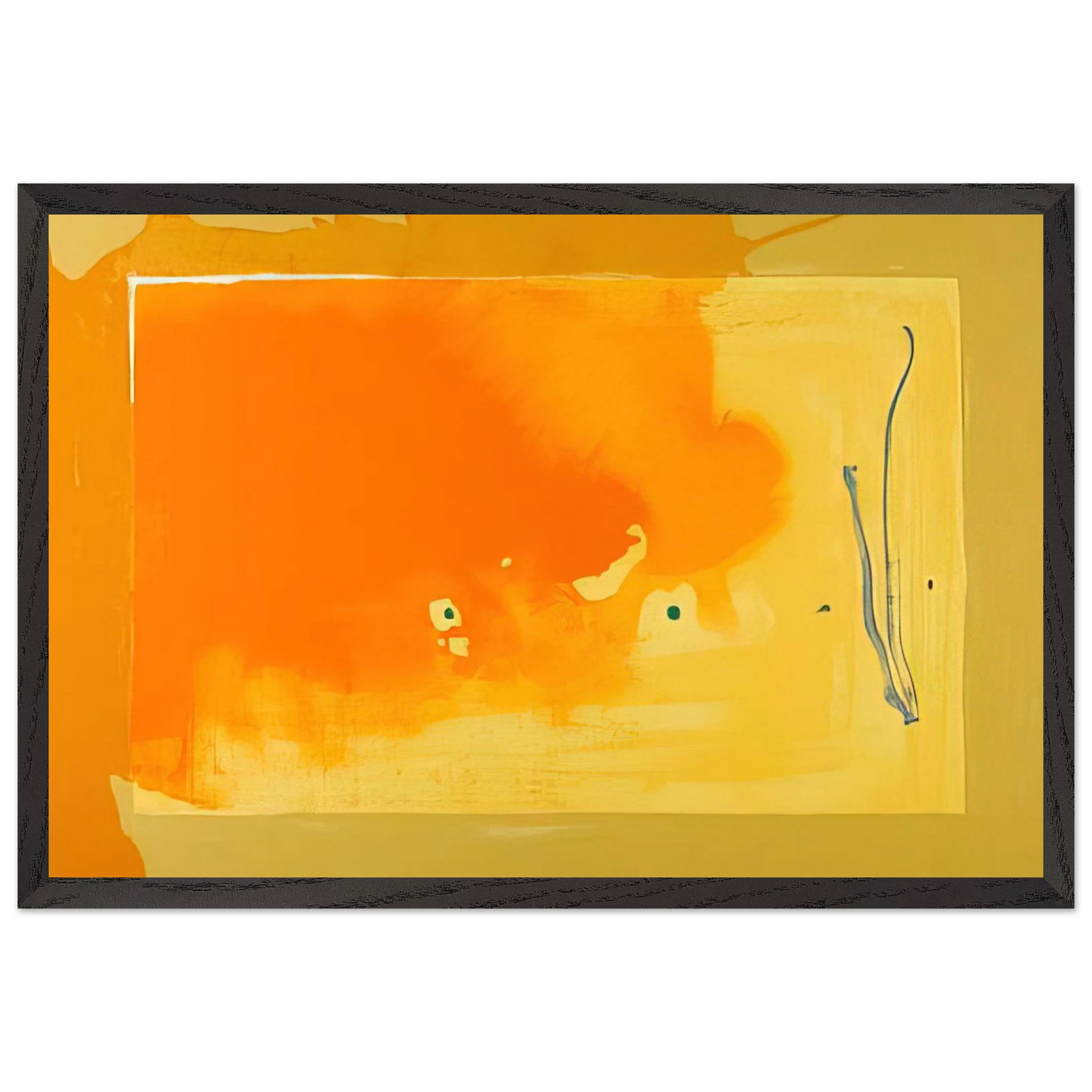 Helen Frankenthaler - Bilbao - 1998 Wall art - 40x50 cm / 16x20 inches - Premium Wooden Framed Poster With Fine Art Paper - White frame