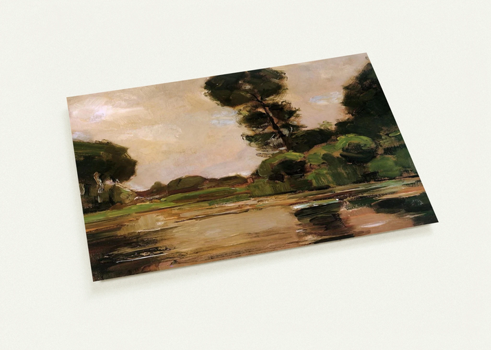Lonely tree at the Gein Sun By Piet Mondrian Pack of 10 Post Cards | Piet Mondrian Post Cards | A6 (10.5 x 14.8 cm) - 4.1 x 5.8 inches