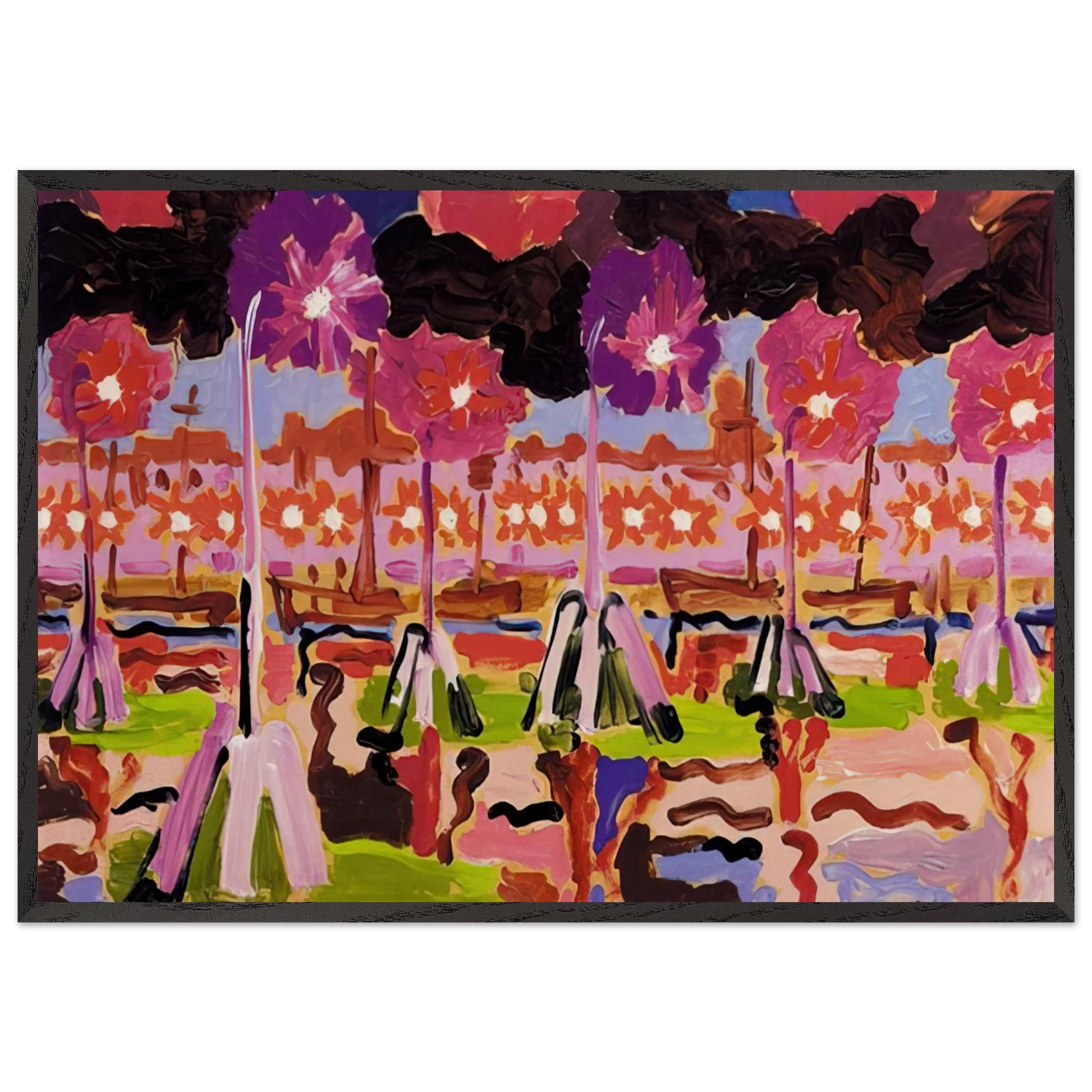 Quai a Venise - 1955 - Charles Lapicque Framed Art Print – Black Wooden Frame - Default Title - -Framed Art Print