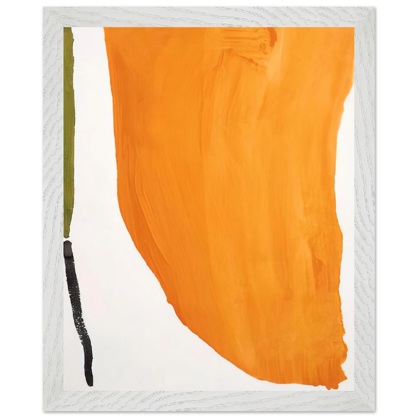 Helen Frankenthaler - Orange Downpour - 1970 Wall art - 45x60 cm / 18x24 inches - Premium Wooden Framed Poster With Fine Art Paper - Black frame
