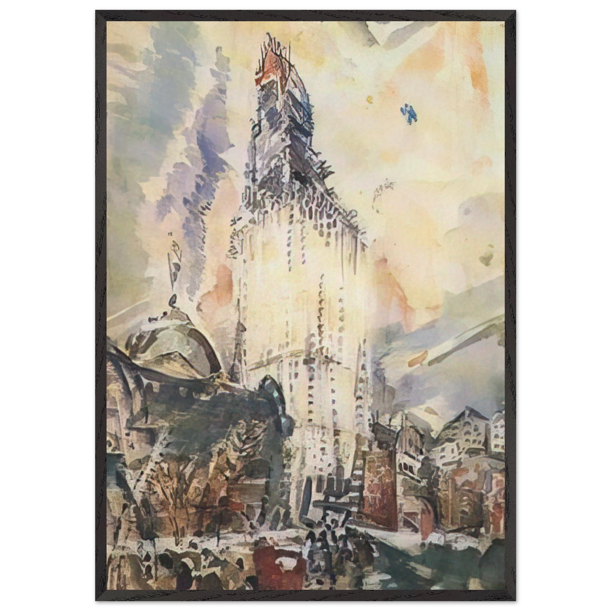 Woolworth Building No 28 - 1912 - John Marin Framed Art Print – Black Wooden Frame - Default Title - -Framed Art Print