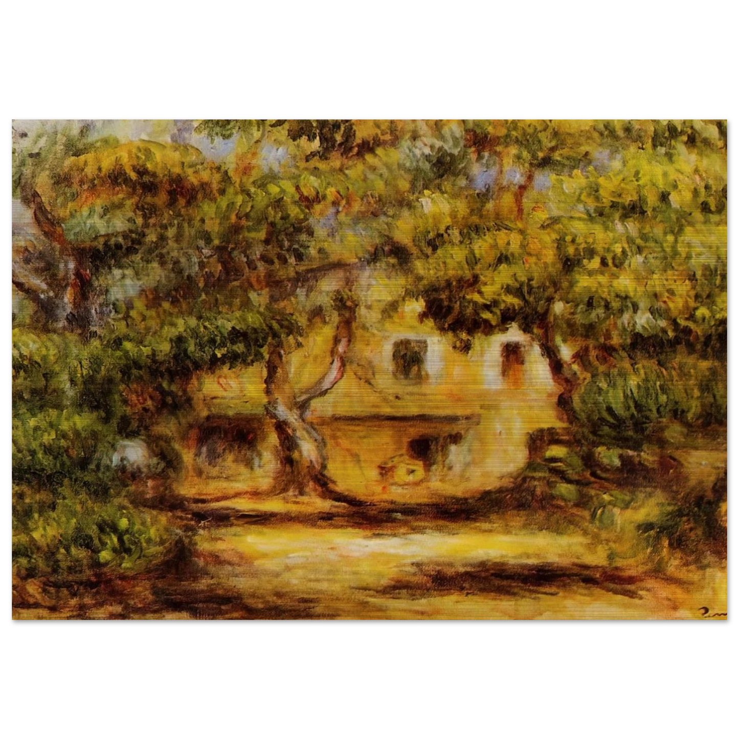The Farm at Collettes - Pierre-Auguste Renoir Brushed Aluminum Print - 70x100 cm / 28x40 inches | Pierre-Auguste Renoir Aluminum Print | Pierre-Auguste Renoir Prints