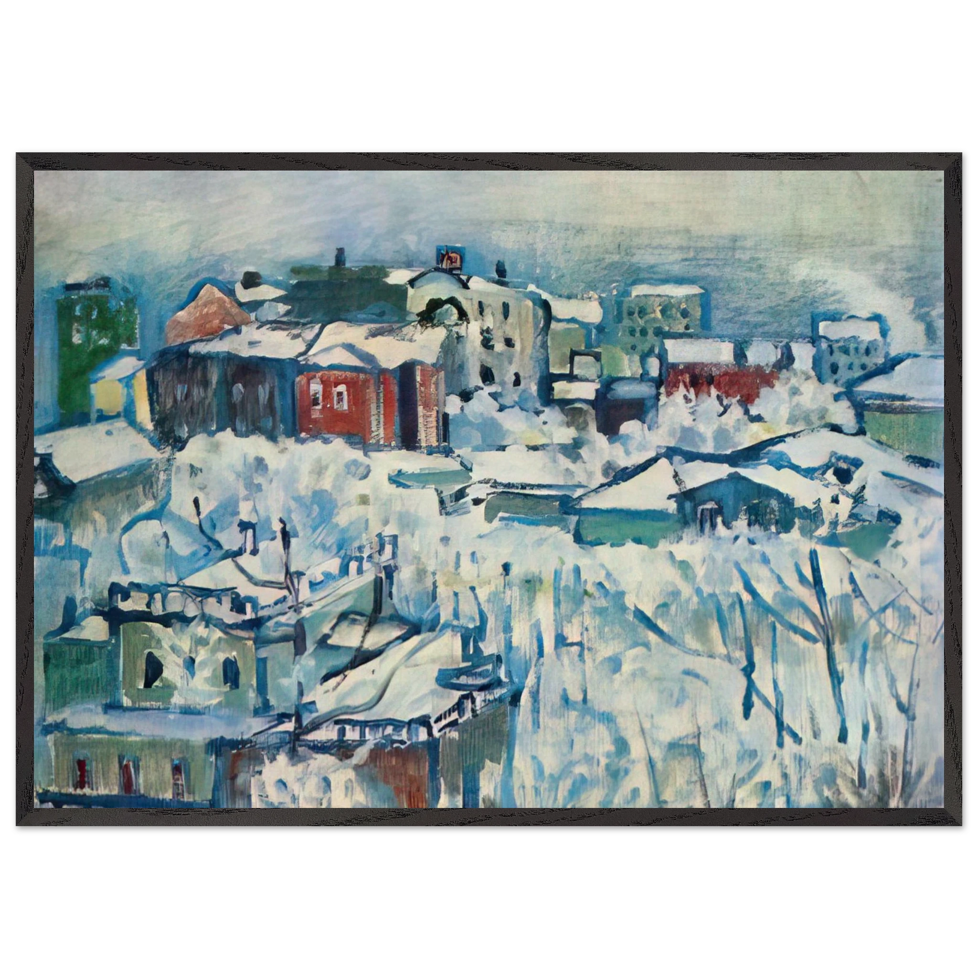 MOSCOW SMOLENSKY BOULEVARD STUDY 1916 - Wassily Kandinsky Framed Art Print – Black Wooden Frame - Default Title - -Framed Art Print