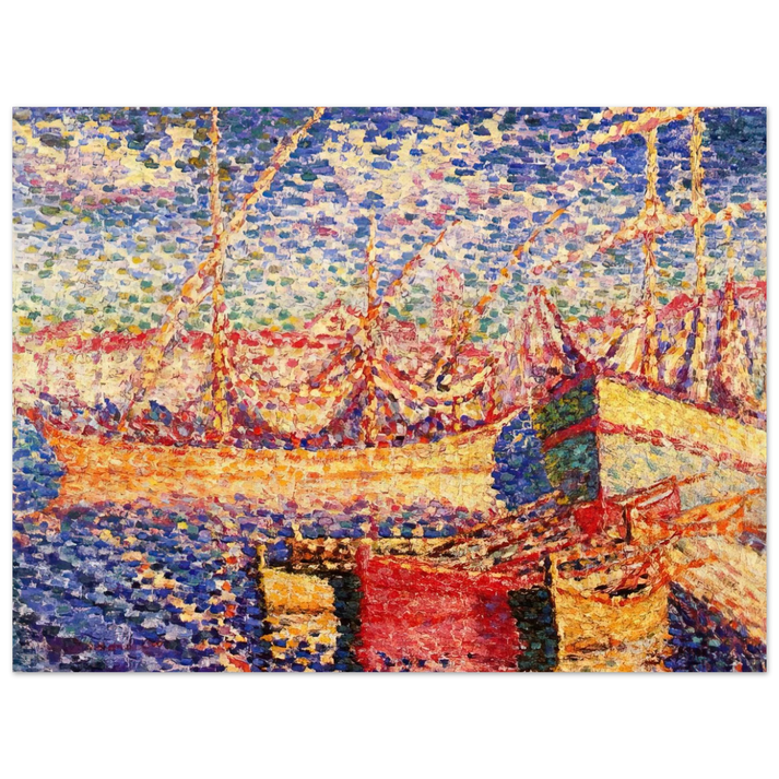 Henri-Edmond Cross - Boats in the Port of St. Tropez  75x100 cm / 30x40inches Fine Art Poster