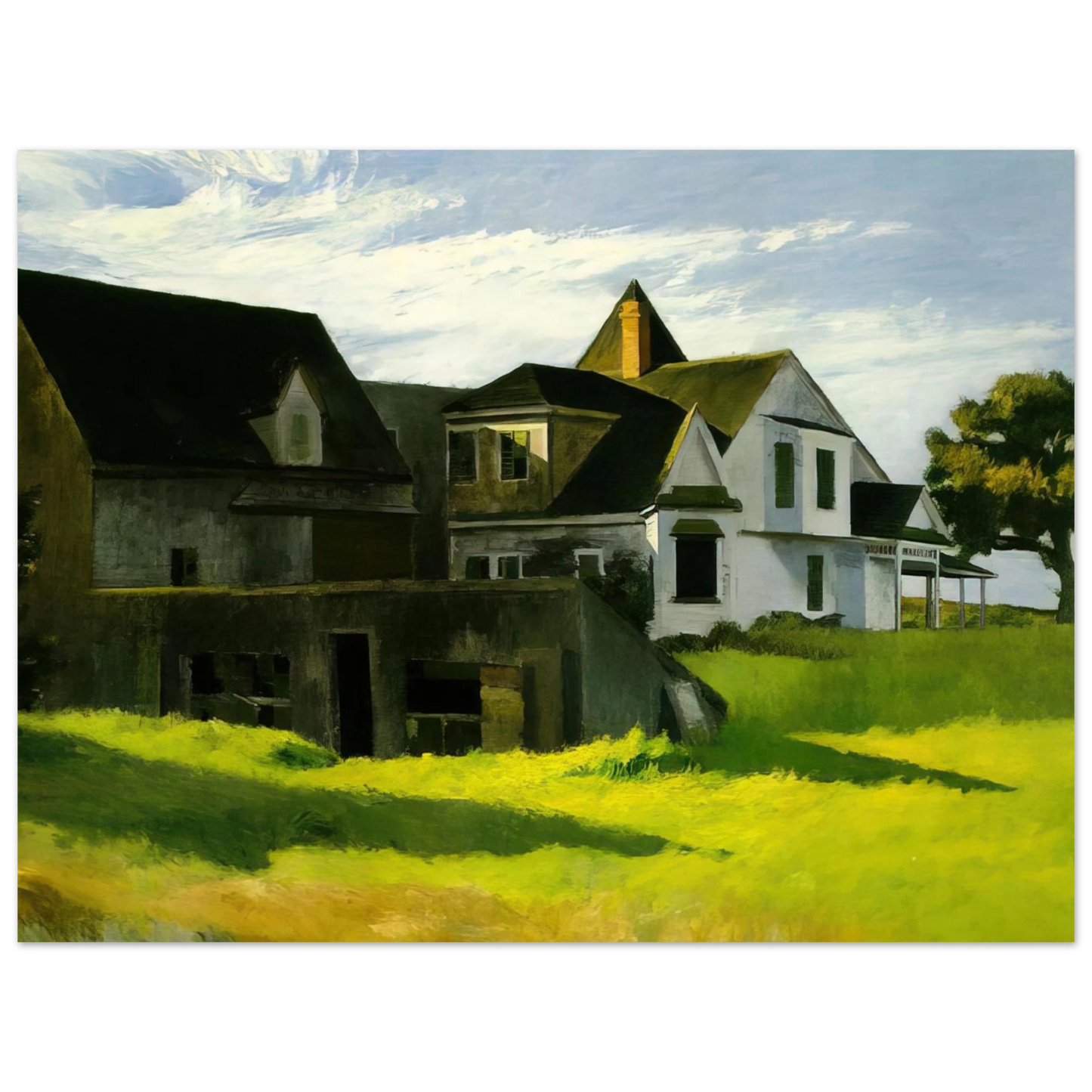 Edward Hopper - Cape Cod Afternoon Fine Art Poster - 13x18 cm / 5x7 inches