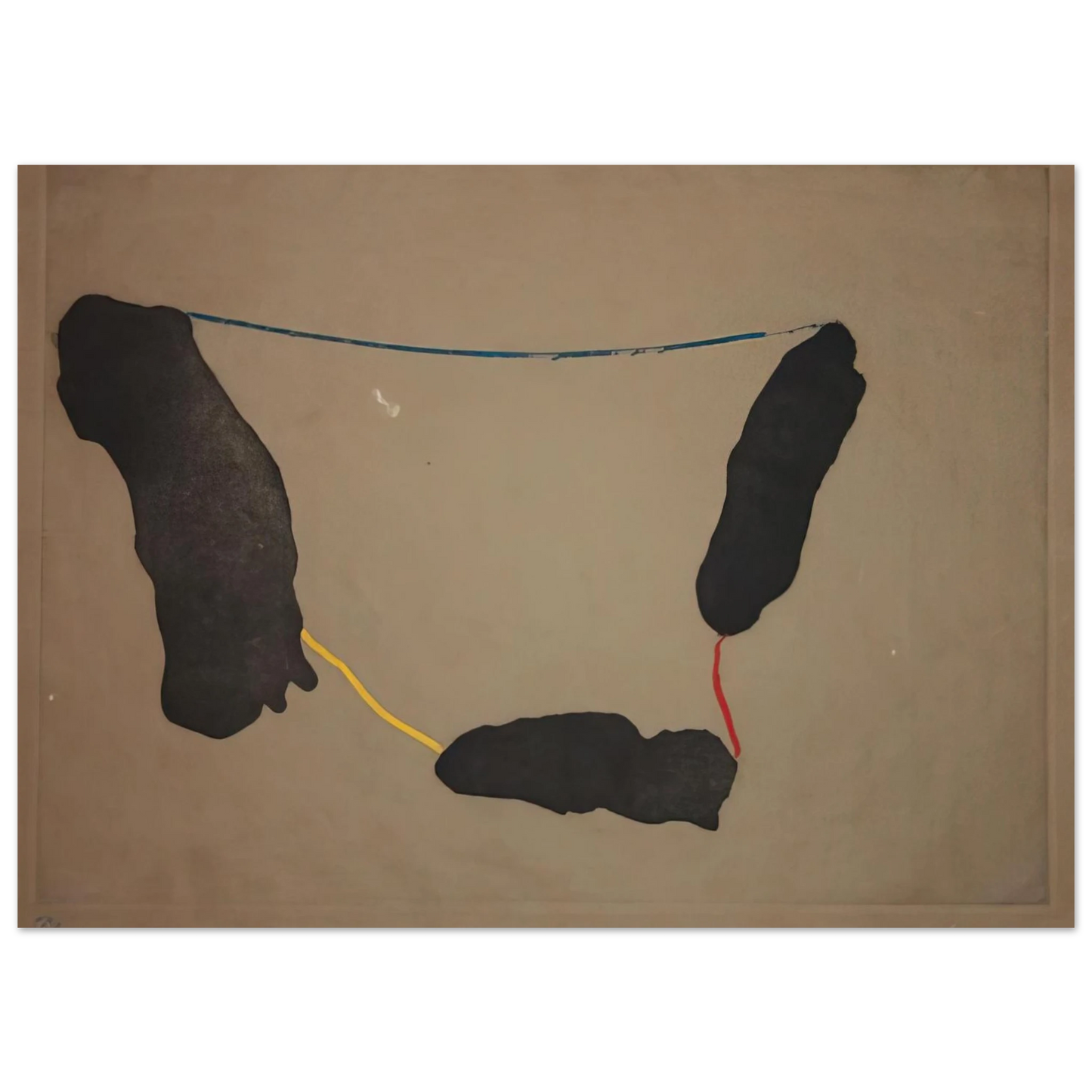 Helen Frankenthaler - Connected By Joy - 1973 Wall art - 45x60 cm / 18x24 inches - Premium Wooden Framed Poster With Fine Art Paper - Black frame