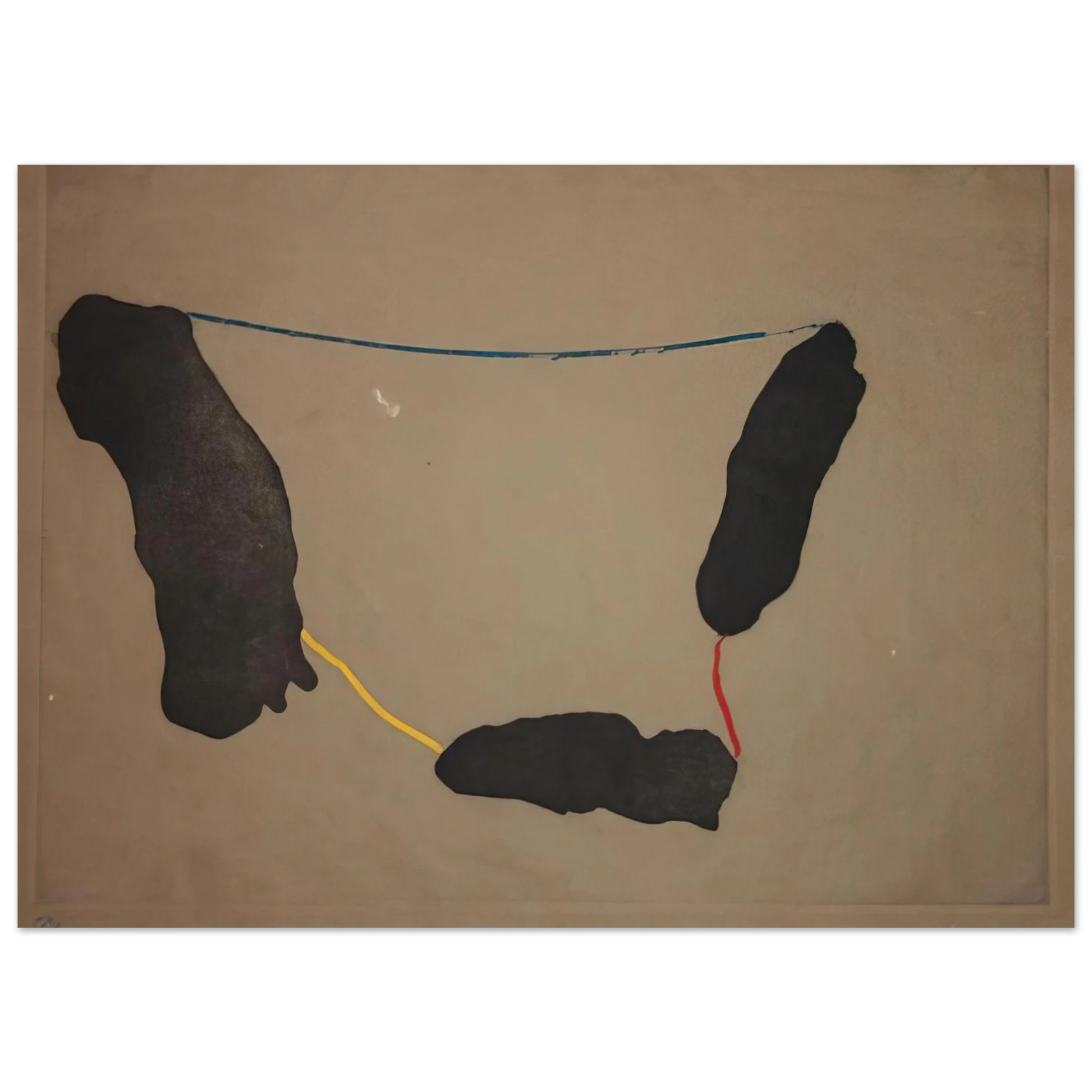 Helen Frankenthaler - Connected By Joy - 1973 Wall art - 45x60 cm / 18x24 inches - Premium Wooden Framed Poster With Fine Art Paper - Black frame