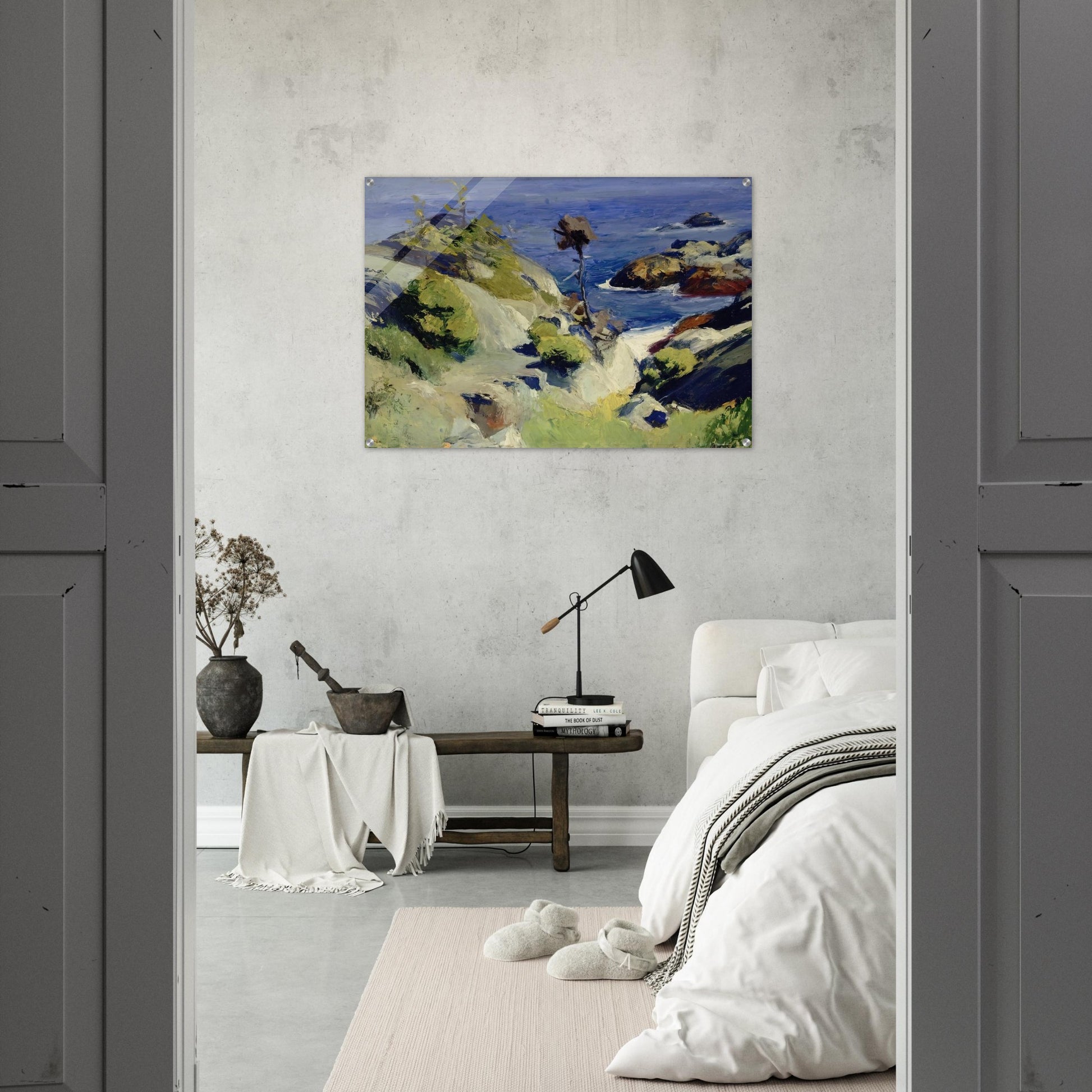 Monhegan Landscape - Edward Hopper Acrylic Print - 70x100 cm / 28x40″ inches | Edward Hopper Wall Art | Edward Hopper Prints