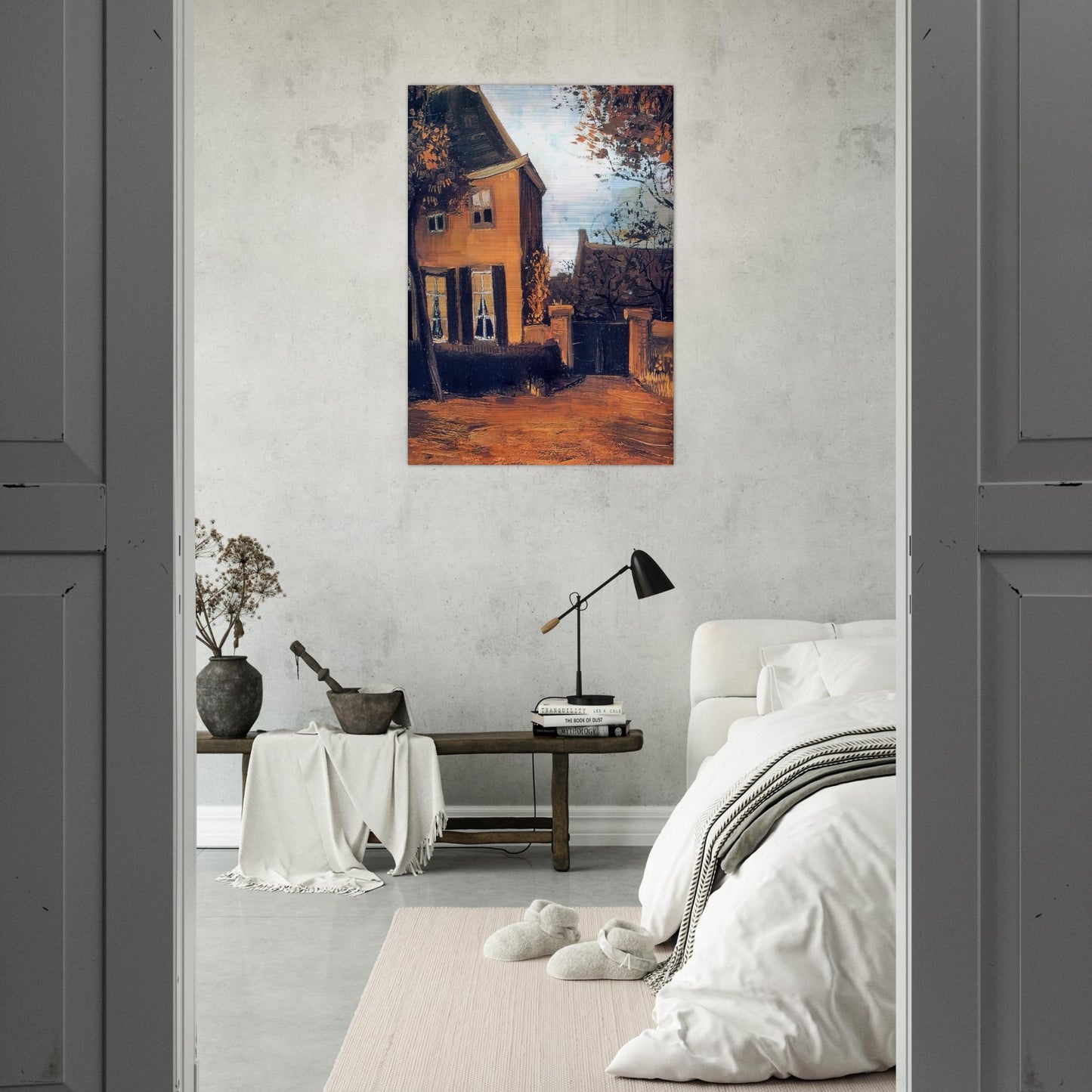 The Vicarage at Nuenen - Vincent van Gogh Brushed Aluminum Print - 70x100 cm / 28x40 inches | Vincent van Gogh Aluminum Print | Vincent van Gogh Prints