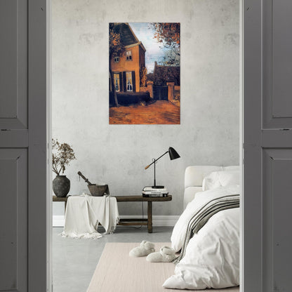 The Vicarage at Nuenen - Vincent van Gogh Brushed Aluminum Print - 70x100 cm / 28x40 inches | Vincent van Gogh Aluminum Print | Vincent van Gogh Prints