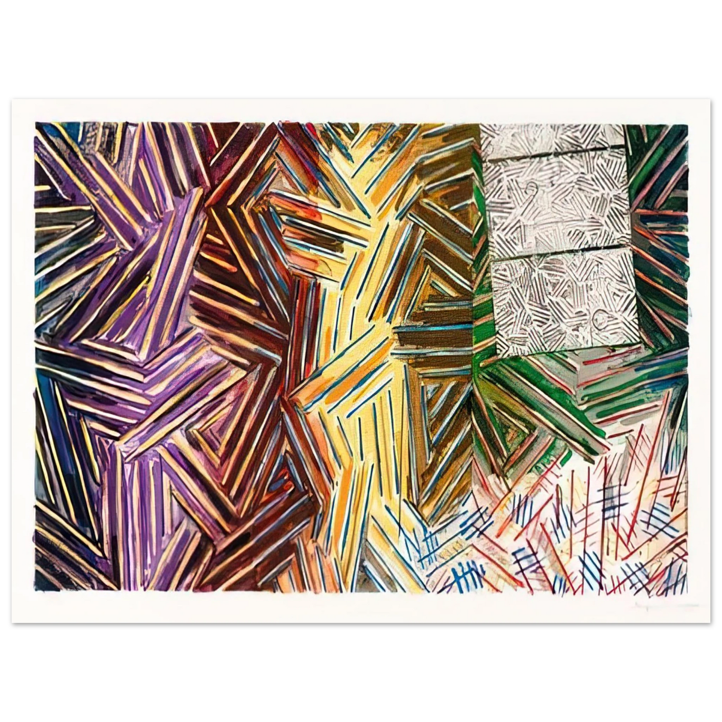 Jasper Johns - BETWEEN THE CLOCK AND THE BED 1989 0 Fine Art Poster - Default Title