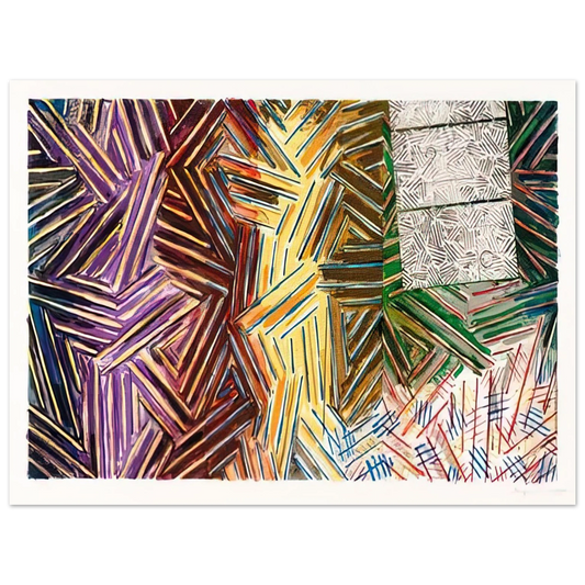 Jasper Johns - BETWEEN THE CLOCK AND THE BED 1989 0 Fine Art Poster - Default Title