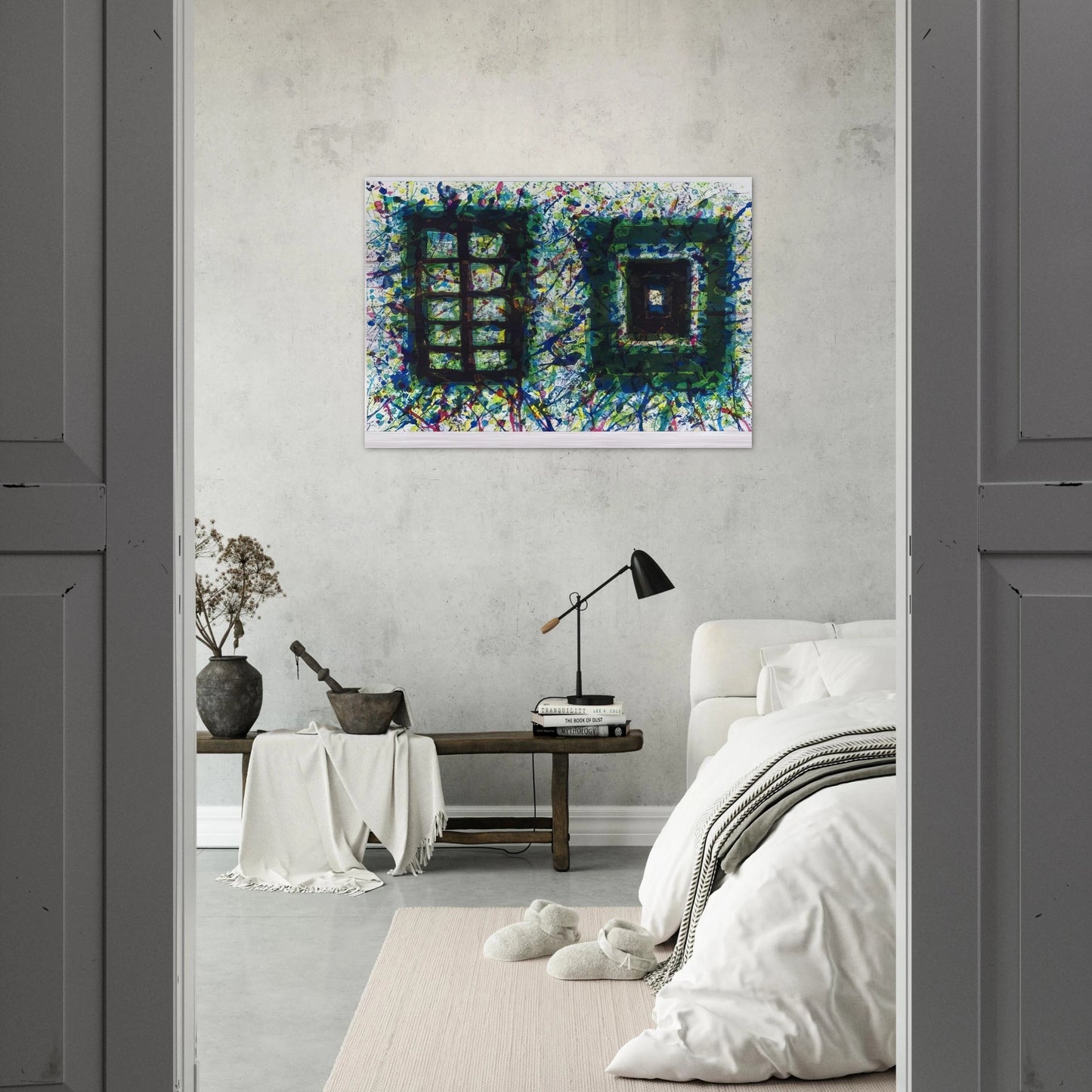 Concert Hall Set III  SF-232  - Sam Francis Brushed Aluminum Print - 70x100 cm / 28x40 inches | Sam Francis Aluminum Print | Sam Francis Prints