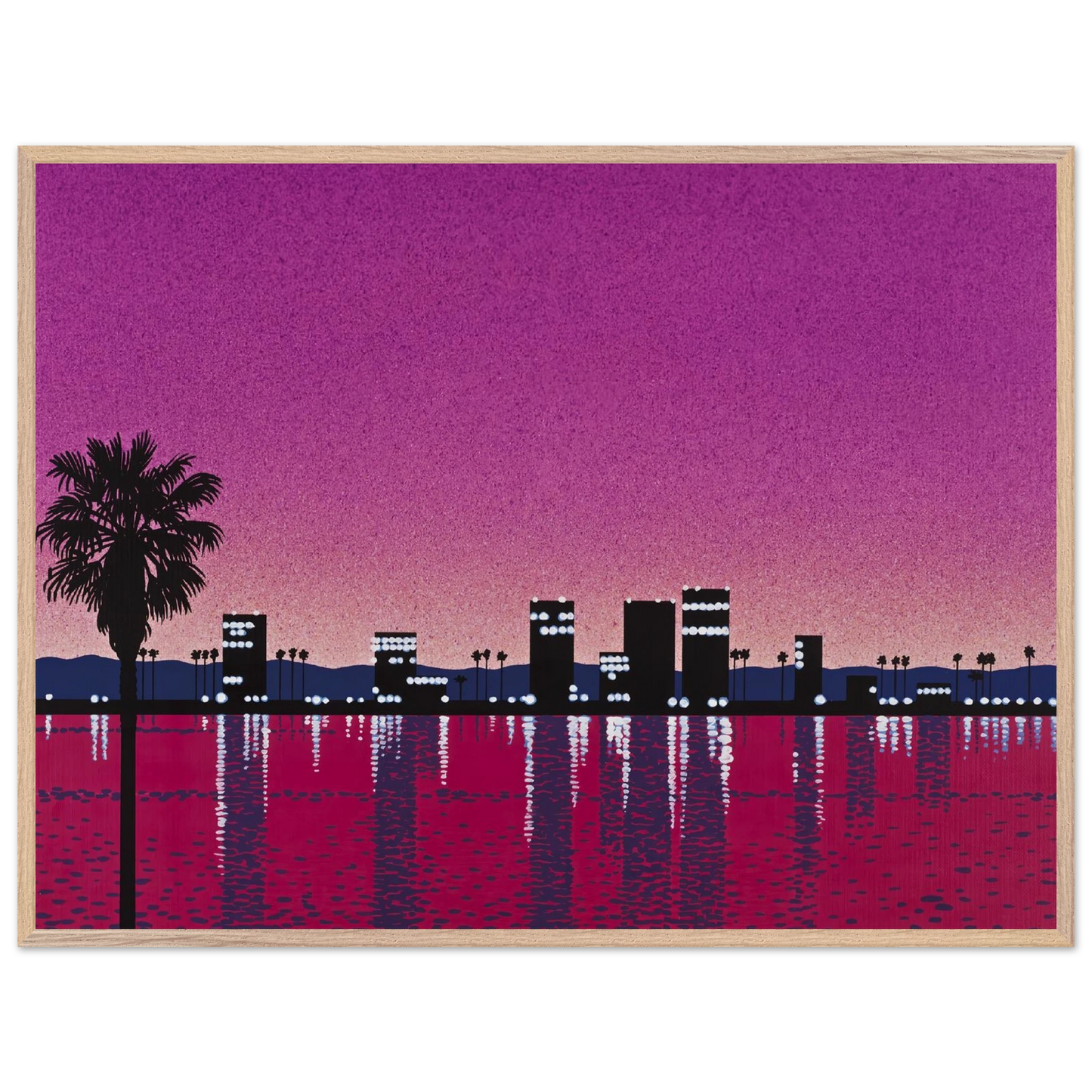 Hiroshi Nagai - The Limelight - monolog Wall Art - 21x29.7 cm / 8x12" - Premium Wooden Framed Poster With Fine Art Paper - Wood frame