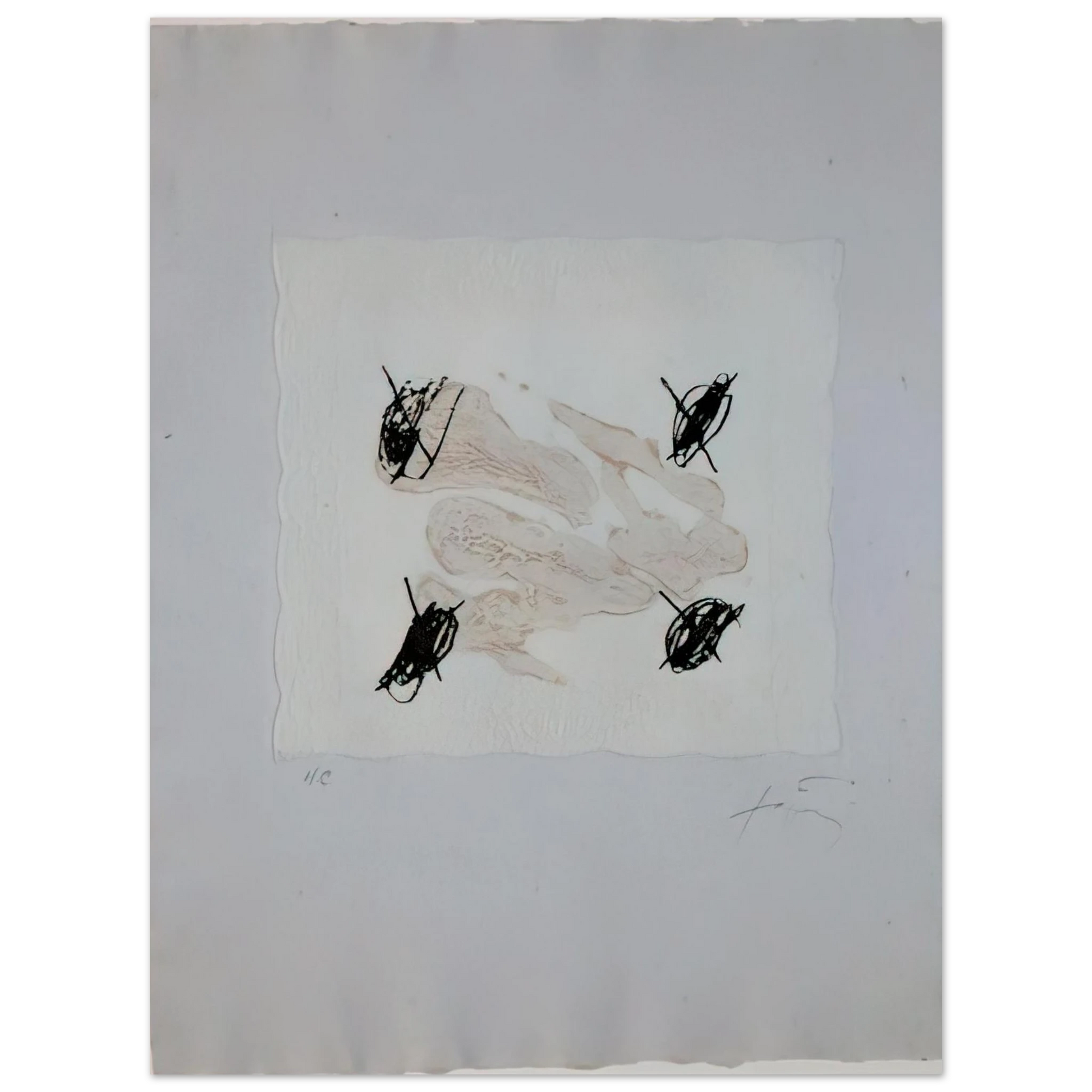 Antoni Tapies - PETRIFICADA PETRIFICANTE II 1978 Fine Art Poster - Default Title