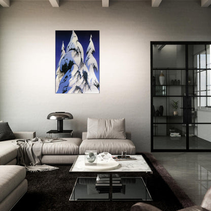 Snow Trees - Eyvind Earle Brushed Aluminum Print - 70x100 cm / 28x40 inches | Eyvind Earle Aluminum Print | Eyvind Earle Prints