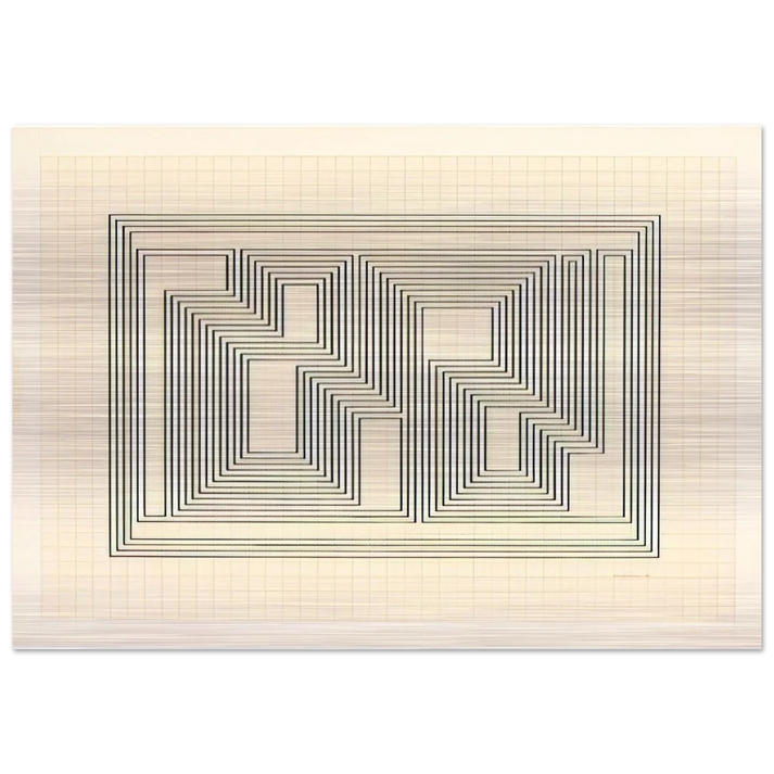 GRAPHIC TECTONIC 1941 - Josef Albers Brushed Aluminum Print - 70x100 cm / 28x40 inches | Josef Albers Aluminum Print | Josef Albers Prints