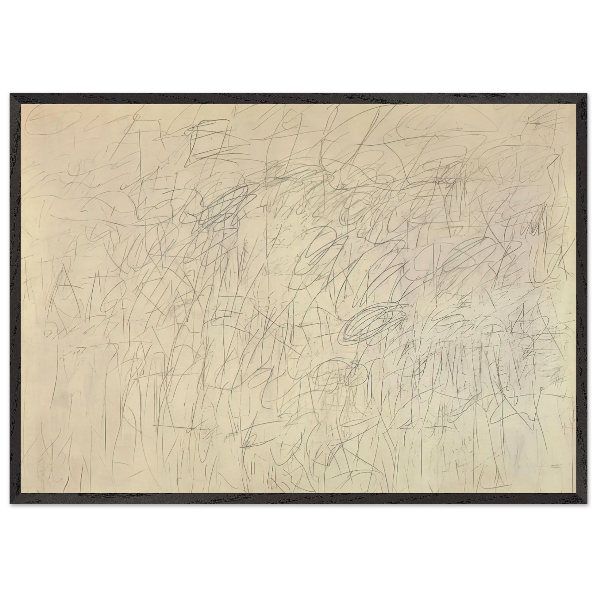 Academy - Cy Twombly Framed Art Print – Black Wooden Frame - Default Title - -Framed Art Print