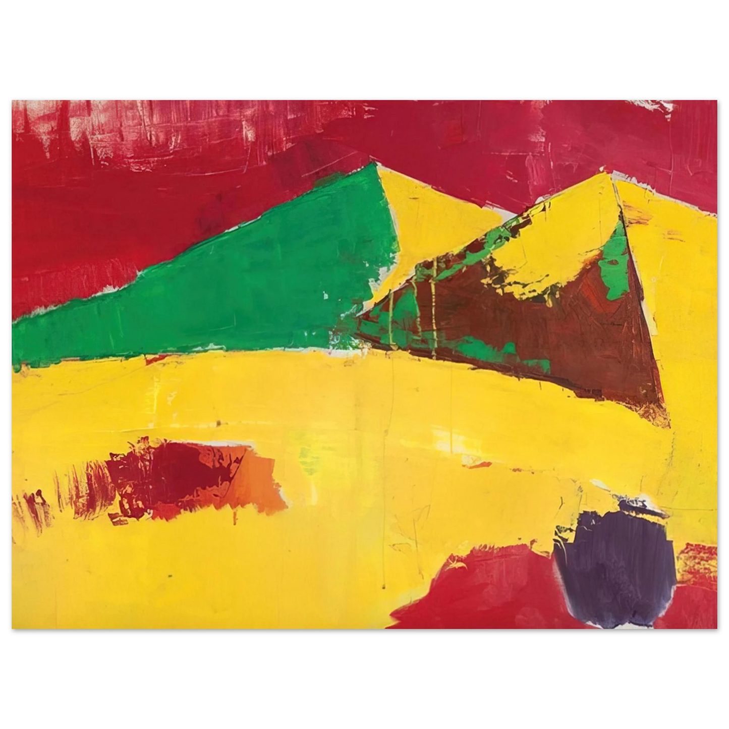 Nicolas de Stael - Sicile Agrigente - 1953 Fine Art Poster - 13x18 cm / 5x7 inches