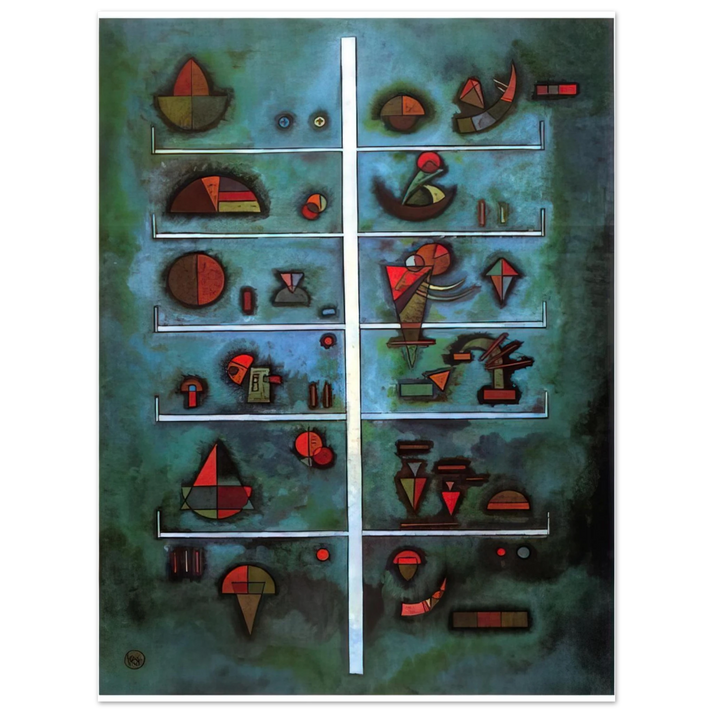 Wassily Kandinsky - STOREYS 1929  75x100 cm / 30x40inches Fine Art Poster
