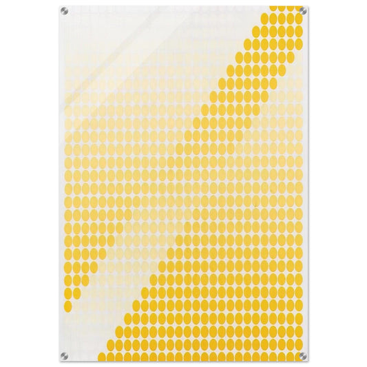 Bianco  Giallo - 1971 - Dadamaino Acrylic Print - 70x100 cm / 28x40″ inches | Dadamaino Wall Art | Dadamaino Prints