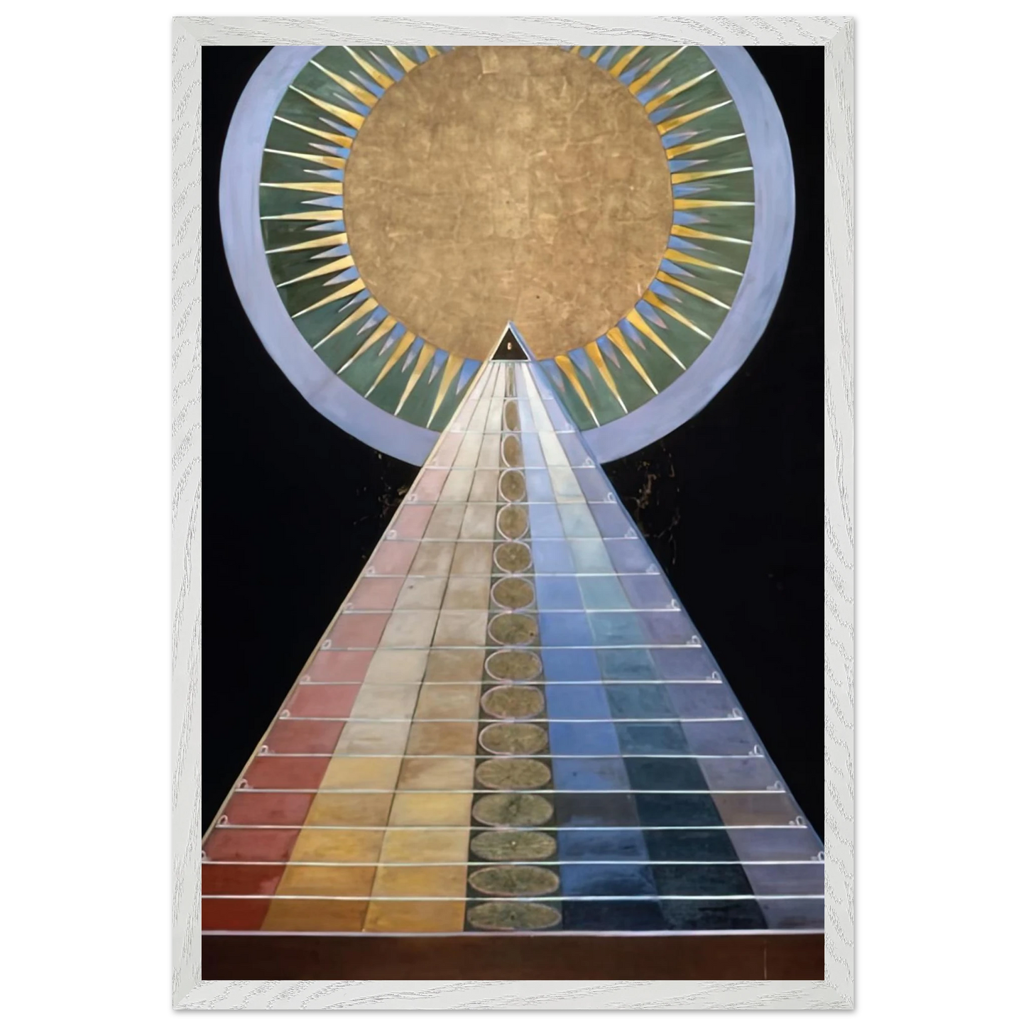 Hilma af Klint - ALTAR PAINTING 1915 Wall art - 60x80 cm / 24x32 Inches - Premium Wooden Framed Poster With Fine Art Paper - White frame