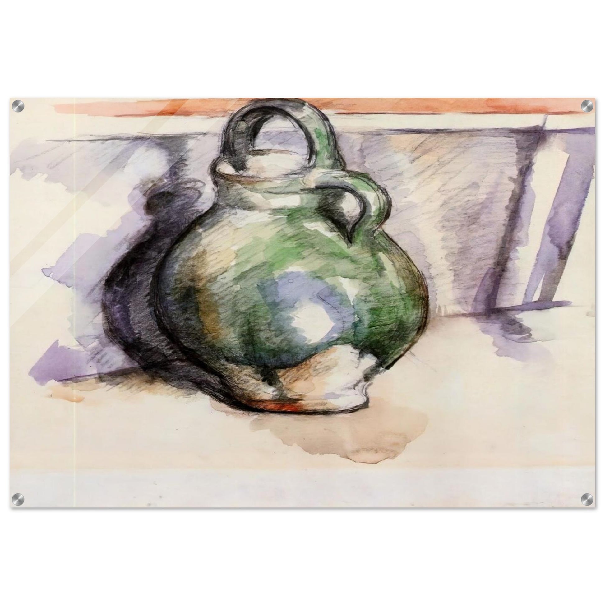 The Green Pitcher - Paul Cézanne Acrylic Print - 70x100 cm / 28x40″ inches