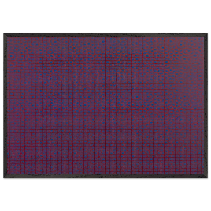 4 trames 225 45 675 90 - 1969 - Francois Morellet 70x100 cm / 28x40 inches Framed Art Print – Black Wooden Frame