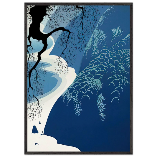 Big Sur and Branch - Eyvind Earle Framed Art Print – Black Wooden Frame - Default Title - -Framed Art Print