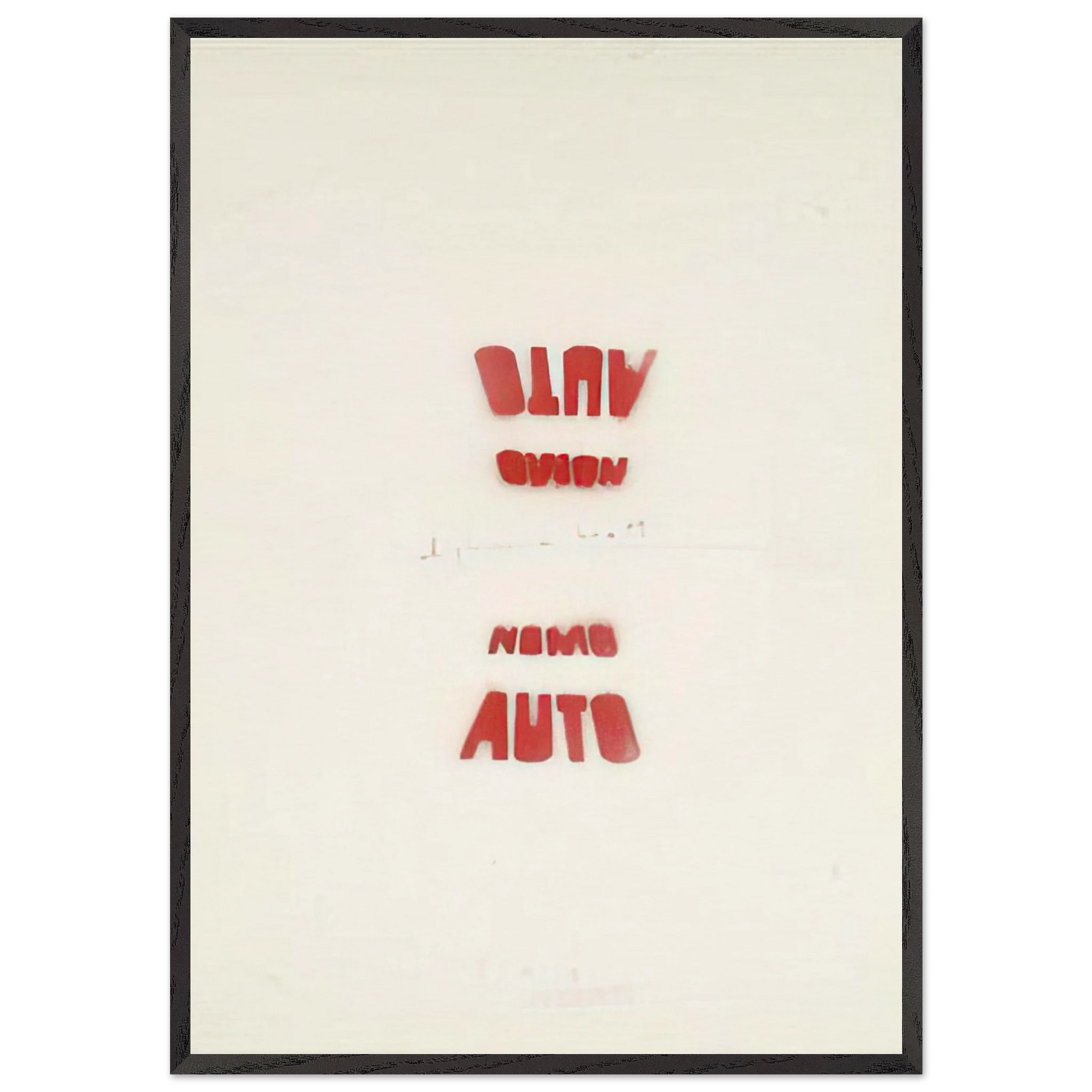 AUTO NOMO I VEDENTI 1979 - Alighiero Boetti Framed Art Print – Black Wooden Frame - Default Title - -Framed Art Print