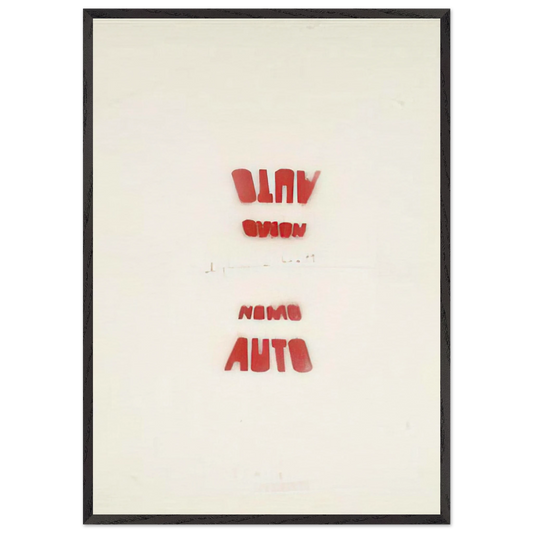 AUTO NOMO I VEDENTI 1979 - Alighiero Boetti Framed Art Print – Black Wooden Frame - Default Title - -Framed Art Print