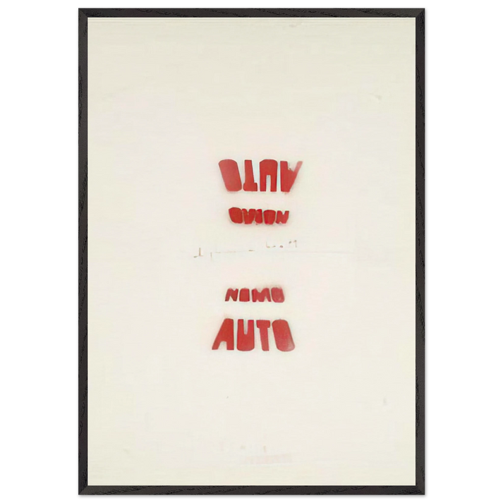 AUTO NOMO I VEDENTI 1979 - Alighiero Boetti 70x100 cm / 28x40 inches Framed Art Print – Black Wooden Frame