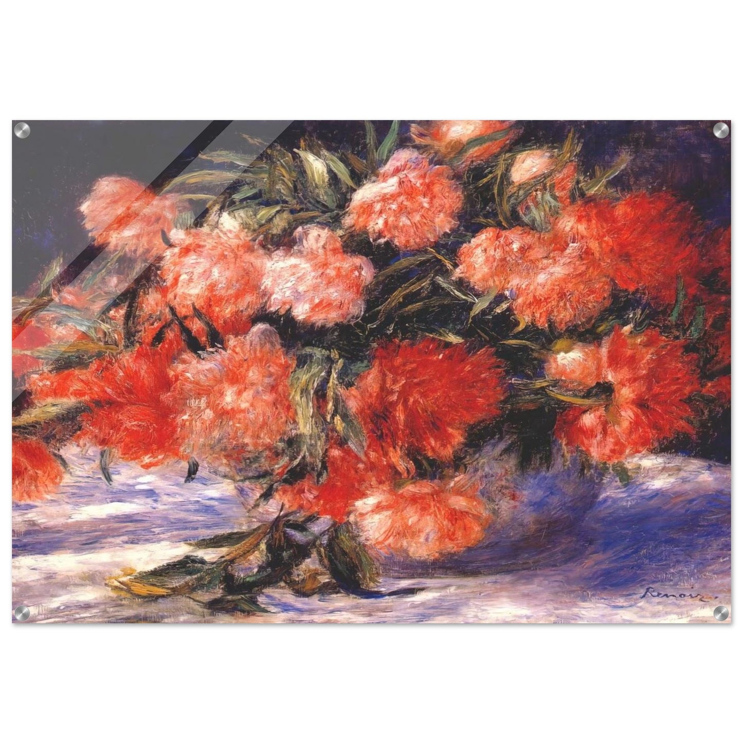 Peonies - Pierre-Auguste Renoir Acrylic Print - 70x100 cm / 28x40″ inches