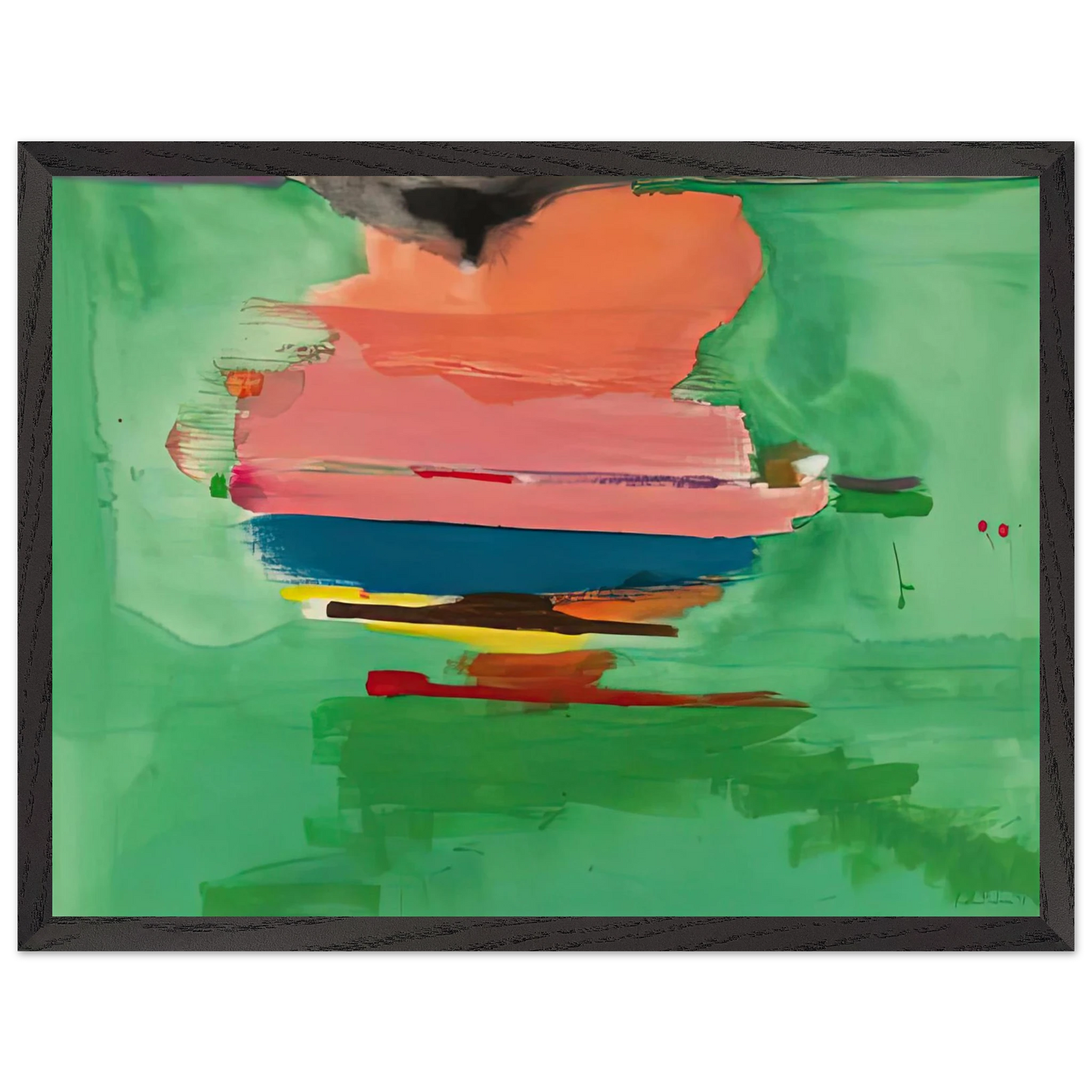 Helen Frankenthaler - Untitled, 1973- Wall Art - 30x40 cm / 12x16 inches - Premium Wooden Framed Poster With Fine Art Paper - Wood frame