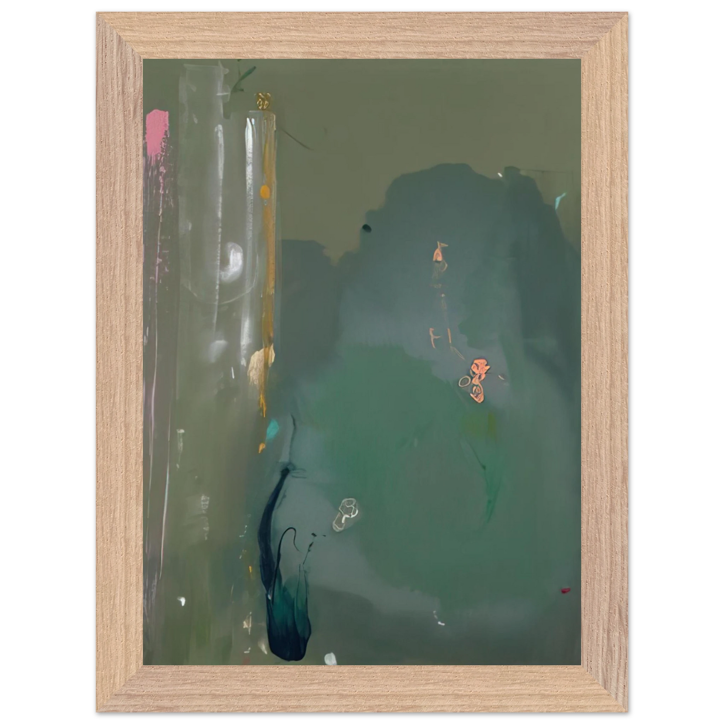 Helen Frankenthaler - CÃ´te d Argent - 1980 Wall art - 70x100 cm / 28x40 inches - Premium Wooden Framed Poster With Fine Art Paper - Black frame