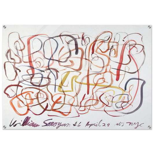 #6 April 28, 1963 NYC - 1963 - William Saroyan Acrylic Print - 70x100 cm / 28x40″ inches