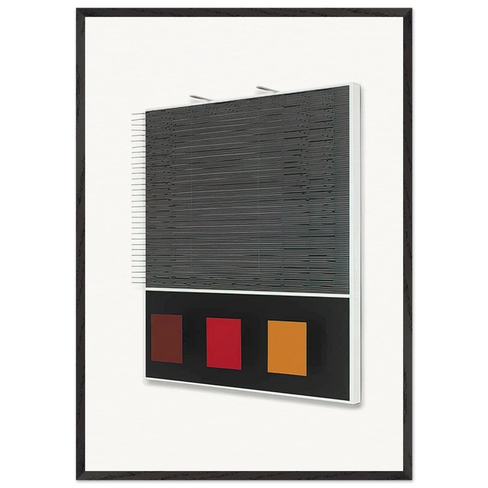 TES GRANDES Y PEQUENAS 1999 - Jesus Rafael Soto 70x100 cm / 28x40 inches Framed Art Print – Black Wooden Frame