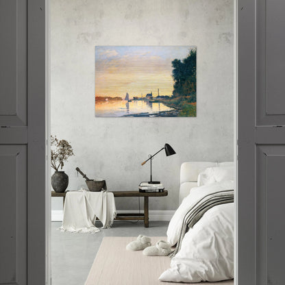 Argenteuil, Late Afternoon - claude monet Brushed Aluminum Print - 70x100 cm / 28x40 inches | claude monet Aluminum Print | claude monet Prints