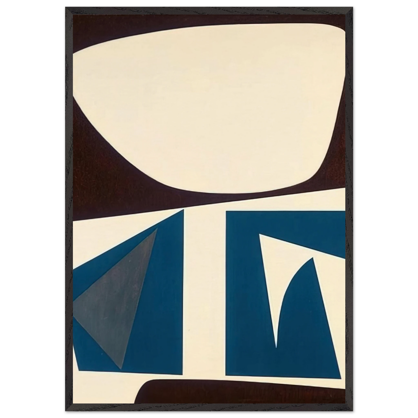 Untitled - Abstract - Indian Space painting - Will Barnet Framed Art Print – Black Wooden Frame - Default Title - -Framed Art Print