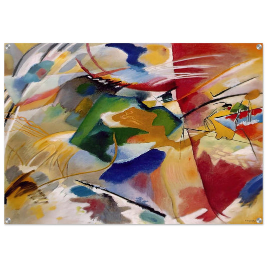 PAINTING WITH GREEN CENTER 1913 - Wassily Kandinsky Acrylic Print - 70x100 cm / 28x40″ inches