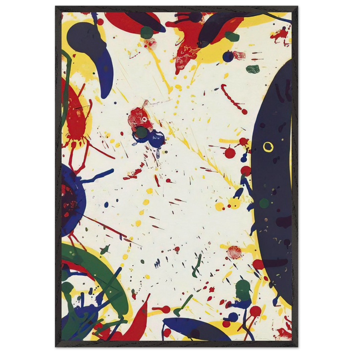 Blue Bones - Sam Francis 70x100 cm / 28x40 inches Framed Art Print – Black Wooden Frame