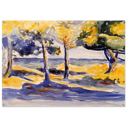 Trees by the Sea - Henri-Edmond Cross Acrylic Print - 70x100 cm / 28x40″ inches
