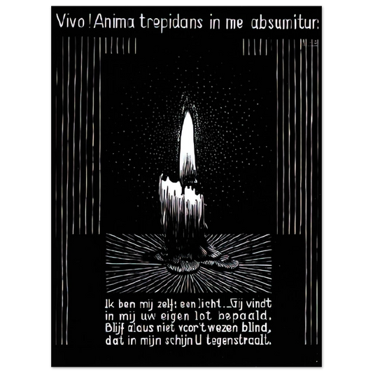 MC Escher - EMBLEMATA CANDLE FLAME Wall Art - 21x29.7 cm / 8x12" - Fine Art Poster - -