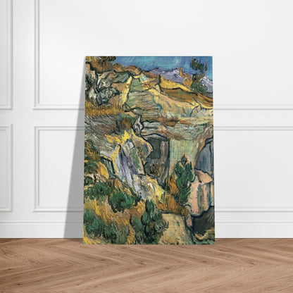 Entrance to a Quarry near Saint Remy - Vincent van Gogh Brushed Aluminum Print - 70x100 cm / 28x40 inches | Vincent van Gogh Aluminum Print | Vincent van Gogh Prints
