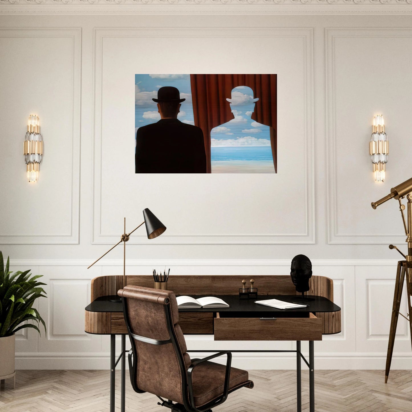 DECALCOMANIA 1966 - Rene Magritte Brushed Aluminum Print - 70x100 cm / 28x40 inches | Rene Magritte Aluminum Print | Rene Magritte Prints